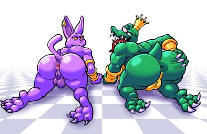 2boys anus ass balls champa donkey_kong_(series) dragon_ball k_rool male male_focus male_only nude tagme yellowjackinit