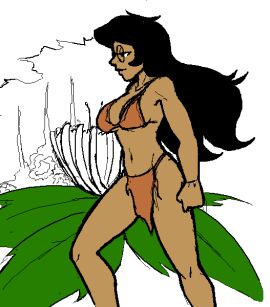 female homestuck jade_harley jungle_girl loincloth mindwipe planetofjunk tagme