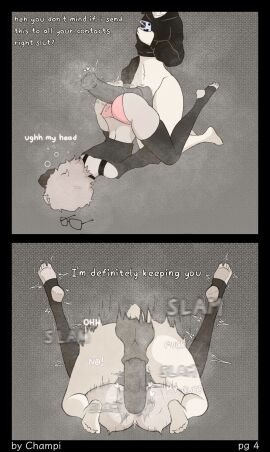 2boys 2femboys animal_penis balls barefoot barely_clothed big_penis bigpapapickle boner breasts champaanimation champi_(oc) cock comic comic_page comic_panel crop_top cute_male degradation dialogue drunk drunk_sex dubious_consent equine_penis erection feet femboy from_behind gay grabbing grabbing_from_behind half_naked heat hoodie horse_penis horsecock huge_balls huge_cock human_with_animal_genitalia human_with_horsecock humiliation hung_femboy hung_trap imminent_anal imminent_penetration imminent_rape imminent_sex long_hair male male_focus male_only mating_press messy_hair monochrome mushroom mushroom_humanoid nonconsensual onomatopoeia original panties penis phone picture_frame pink_panties pinned_down pinned_to_floor poisoned questionable_consent rough_sex rubbing_penis shoulderless_shirt soles stirrup_legwear stirrup_socks stirrup_stockings sweaty_breasts talking talking_to_another thighhighs throbbing throbbing_penis white_fur