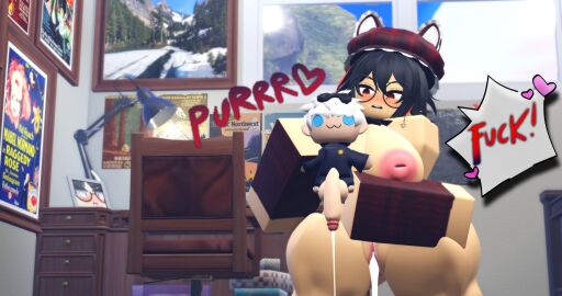 1boy 1girls 3d artist_request ass barefoot big_ass big_breasts blush breasts collar female jujutsu_kaisen male roblox roblox_avatar robloxian satoru_gojo source_request tagme