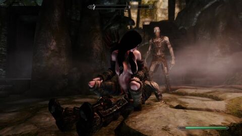 animated draugr raped_by_monster skyrim tagme vaginal_penetration video
