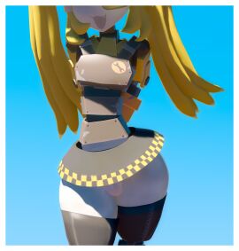 1girls 3d 3d_(artwork) arms_behind_back bottomless female female_focus female_only front_view genitals glow hair hi_res high_resolution highres mimi_sentry outdoors outdoors_nudity plump_labia plump_pussy puffy_pussy pussy pussy_peek reaper21cry robot robot_girl robot_humanoid sexy sexy_pose short_skirt skirt smile smiling smiling_at_viewer solo source_filmmaker source_filmmaker_(artwork) standing tagme_(artist) team_fortress_2 thick thick_thighs thighs twintails voluptuous voluptuous_female white_body without_panties yellow_hair