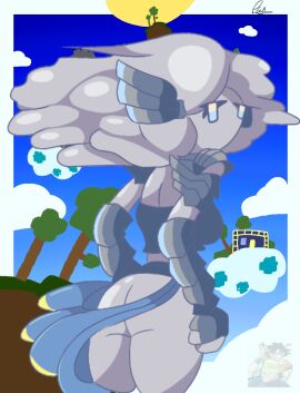 air_creature air_humanoid armor artist_request ass background calamity_mod clothing cloud cloud_creature cloud_elemental_(terraria) cloud_humanoid elemental_humanoid grey_skin idkwhatimdoing long_hair shiny_eyes terraria watermark