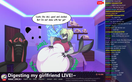 female furry oral_vore rica431 shark shark_girl tagme vore