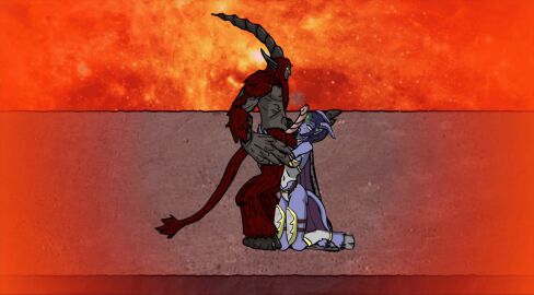 1boy 1girls animated armor belly_button blue_skin blush breasts cape continue_after_cum corruption cum cum_in_mouth cum_on_face cum_on_hair cumshot defeated_heroine demon demon_girl demon_horns demon_tail dominant_male draenei draenei_female fantasy fellatio female female_protagonist femsub gorepete green_eyes helpless house_of_r'thoth interspecies legend_of_krystal licking_penis male medium_breasts monster_on_female monster_rape no_sound on_knees orgasm penis questionable_consent rough_sex satyr satyr_(warcraft) sex sex_slave size_difference succubus video_games warcraft world_of_warcraft