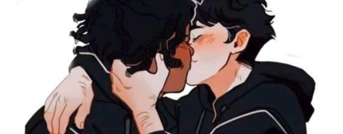 2boys cute doomer_boy gay kissing male no_sex wholesome