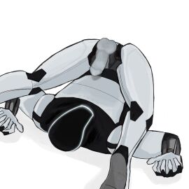 cereal360 cereal3600 faceless_character machine male male_only orgasm robot spread_legs tesla tesla_bot upside-down