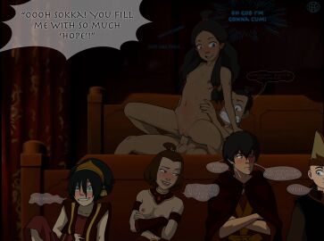 2d 3boys 3girls aang accurate_art_style air_nomad arms_crossed avatar_legends avatar_the_last_airbender black_hair blind blue_eyes blush blushing breast_size_difference breasts breasts_out brother_and_sister brown_hair brunette cheating cheating_girlfriend completely_nude completely_nude_female cuckold cum_announcement dark_nipples dialogue dirty_talk earth_kingdom english_text erection eye_of_the_beholder female female_on_top fire_nation girl_on_top happy happy_sex human imminent_sex incest katara long_hair male male/female male_penetrating male_penetrating_female medium_breasts messy_hair multiple_boys multiple_females multiple_girls multiple_males nipples nonbender nude nude_female nude_male oblivious penis pink_nipples prince public public_nudity public_sex pussy reverse_cowgirl_position royal royalty scene_interpretation scene_reference sex shaved_pussy siblings small_breasts sneaky_sex sokka speech_bubble spread_legs stealth_sex straight suggestive suki sweaty sweaty_body teenage_female teenage_girl teenage_male teenager testicles text the_avatar theater tied_hair toph_bei_fong topknot topless unaware vaginal vaginal_penetration vaginal_sex water_tribe young young_female young_male zuko
