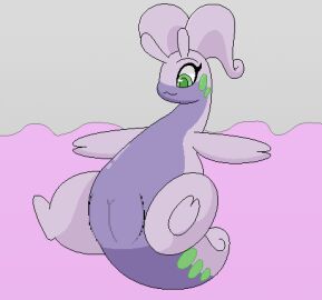 animated anthro ditto_(pokemon) female floating generation_1_pokemon generation_6_pokemon genitals goodra inflation low_res milkis2000 nintendo pokemon pokemon_(species) pokemon_only pussy slime slime_inflation solo