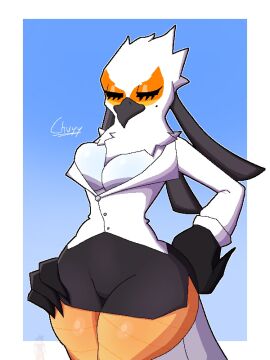 aggressive_retsuko aggretsuko ass big_ass big_breasts big_butt big_thighs big_titties bird bird_girl breasts chuyy clothing curvaceous curvaceous_female curvaceous_figure curvy curvy_body curvy_figure curvy_hips female female_focus female_only office_lady secretary_washimi white_skin