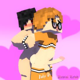 1boy 1futa 3d big_penis black_hair cute erection futa_on_male futa_penetrating_male futanari glasses hung_bottom intersex jorisdevillewd love male mine-imator minecraft moaning naked_futa orange_hair orange_socks orange_topwear penis red_eyes short_hair smile spiked_collar spiked_wristband tongue tongue_out tummy_bulge white-skinned_futa white_skinned_male