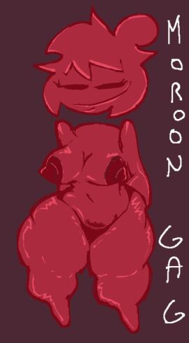 1girls areolae chubby chubby_female compression_artifacts e_matti female female_only fnf friday_night_funkin friday_night_funkin_mod funny_face jpeg_artifacts mob_face moroon_(friday_night_funkin) moroon_gag no_neck nude nude_female ourple_guy_(fnf_mod) pubic_hair red_areola red_body red_skin solo_female thick_thighs