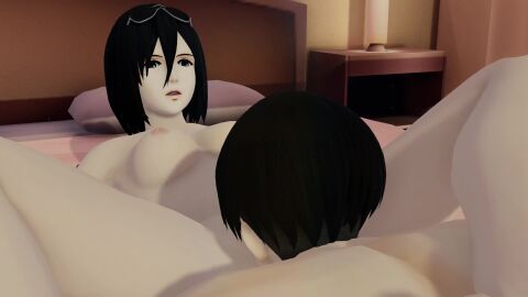 attack_on_titan callmesweet8 cunnilingus devouring_pussy levi_ackerman licking_pussy mikasa_ackerman shingeki_no_kyojin tagme video