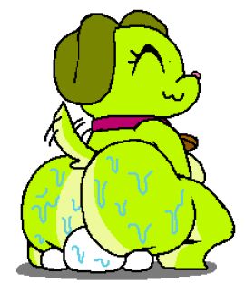 alpha_channel ambiguous_gender anthro ass big_ass big_butt bodily_fluids canid canine canis collar digital_media_(artwork) domestic_dog duo faceless_character faceless_male facesitting female female/ambiguous floppy_ears fur green_body green_fur male male/female mammal pixel_(artwork) purple_collar sitting_on_another size_difference smile stillelk62 sweat sweaty_ass sweaty_butt sweetpea_(stillelk62) tail tail_motion tailwag thick_thighs transparent_background transparent_png