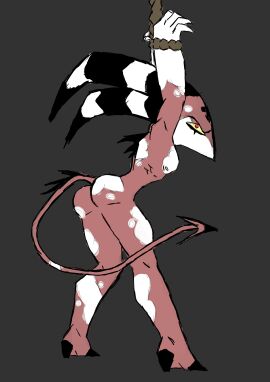 blitzo_(helluva_boss) bound breasts captured female helluva_boss tied_up