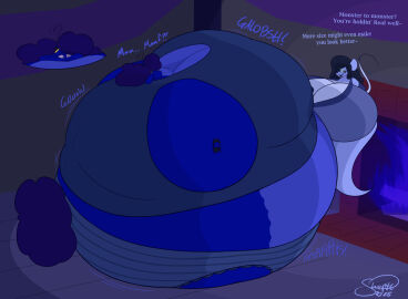 big_breasts blueberry_inflation breasts cleavage female furry huge_breasts inflation spherical_inflation tagme thick_thighs transsheep wide_hips
