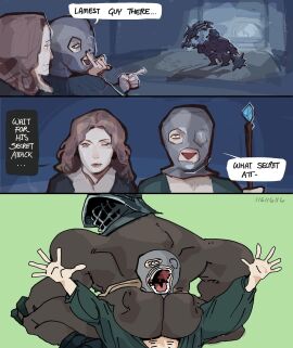 116116116 ass assjob assjob_paizuri big_ass broly_culo broly_culo_getting_choked_by_cheeks dark-skinned_male dark_skin elden_ring facesitting female fromsoftware funny grave_warden_duelist head_between_ass human human_female human_male light-skinned_female light-skinned_male light_skin male male/male melina_(elden_ring) meme muscular muscular_male omniman_pose prisoner_(elden_ring) tarnished thigh_sex