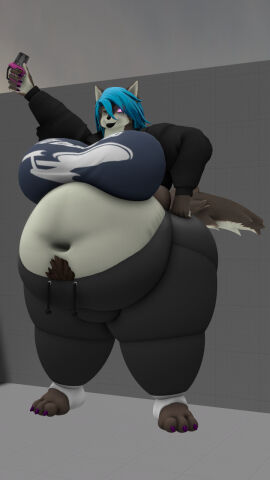 bbw big_breasts breasts female furry huge_breasts kingofthekabuto overweight queenofthekabuto tagme thick_thighs wide_hips