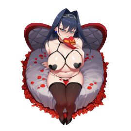 1girls big_breasts blue_eyes blue_hair breasts covered_nipples female female_only hair_intakes heart_pasties holding_object hololive hololive_english hololive_english_-council- hololive_english_-promise- light-skinned_female light_skin myth1c myth1carts ouro_kronii pasties short_hair sitting solo virtual_youtuber