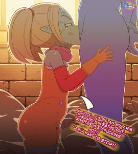 1boy 1girls animated ass balls big_ass big_penis blonde_hair blowjob blue_skin blue_skinned_female blue_skinned_male bouncing_ass child_bearing_hips clothed_female_nude_male clothing d-art deepthroat dragon_ball dragon_ball_daima english_text fat_ass fellatio fellatio_face fellatio_gesture female female_focus glorio_(dragon_ball) gloves hands_on_hips high_resolution huge_ass legwear long_sleeves male nude panzy_(dragon_ball_daima) penis petite petite_body purple_eyes saliva saliva_on_penis scarf short_hair tagme text thick_thighs thighhighs thighs throat_bulge tongue tongue_out twintails veins veiny_penis very_high_resolution wide_hips young younger_female