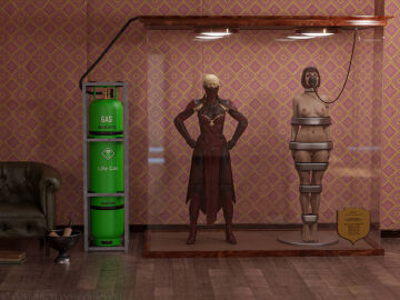 3d bound bound_arms bound_legs cirilover1 completely_nude female mannequin mortal_kombat nude nude_female skarlet trophy_case