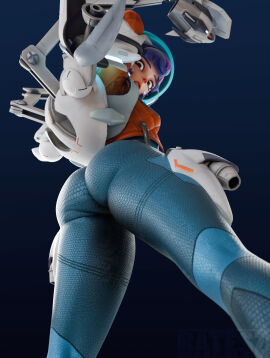 1girls 3d ass batesz big_ass blizzard_entertainment bodysuit breasts bubble_ass bubble_butt female fully_clothed jpeg juno_(overwatch) looking_down low-angle_view multicolored_hair overwatch overwatch_2 petite petite_body small_breasts solo spacesuit tagme thick_thighs tight_clothing wide_hips