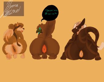 alphi_(nightbirby) anthro anus ass avian balls beak big_anus big_butt bird black_body black_fur bori_(borealis) canid canine canis corvid corvus_(genus) crow digital_media_(artwork) feathers feet fur genitals group hair hi_res hybrid hyenawizard lumi_(wumwolf) machine male male/male mammal muscular muscular_male nude oscine passerine protogen screen screen_face simple_background smile tail text toes tongue trio white_body white_fur wickerbeast wolf