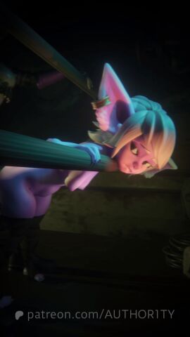 anal animated author1ty futa_on_female futanari huge_cock jinx_(league_of_legends) size_difference stomach_bulge tristana