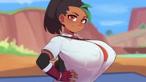 from_behind lechonk nemona_(pokemon) pokemon shinki_(artist) sound tagme video zoophilia