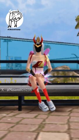 animated big_breasts breasts demon demon_girl devil female free_fire gif ritz_nasami sexy topless topless_female white_hair