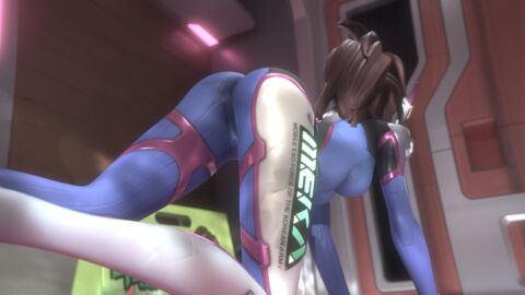 1girls 3d blizzard_entertainment breasts clothed d.va female female_focus female_only fraxxlr overwatch overwatch_2 small_breasts teenager