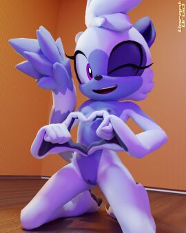 3d_(artwork) 4:5 absurd_res anthro blender_(artwork) blender_cycles breasts dargotdruid digital_media_(artwork) feet female fur genitals grey_body grey_fur heart_symbol hi_res idw_publishing kneeling lemur long_tail looking_at_viewer mammal one_eye_closed primate purple_eyes sega small_breasts smile smiling_at_viewer solo sonic_the_hedgehog_(comics) sonic_the_hedgehog_(idw) sonic_the_hedgehog_(series) strepsirrhine tail tangle_the_lemur vulva wink winking_at_viewer