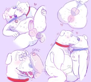 2025 anal anal_sex anthro anthro_on_anthro anthro_penetrated anthro_penetrating anthro_penetrating_anthro anus balls belly bite black_nose blue_collar blush bodily_fluids brian_griffin canid canine canis closed_eyes collar collar_only cum cum_on_face cum_on_penis domestic_dog duo english_description erection family_guy fangs foreskin french_kissing fur genital_fluids genitals half-closed_eyes heart_symbol hi_res holding_leg humanoid_genitalia humanoid_penis kissing kissing_while_penetrating male male/male male_penetrated male_penetrating male_penetrating_male mammal narrowed_eyes nibblenippler nude open_mouth overweight overweight_anthro overweight_male partially_retracted_foreskin penetration penile penile_penetration penis pink_background red_collar retracted_foreskin robot_brian selfcest sex sharp_teeth side_view simple_background square_crossover teeth tongue tongue_out uncircumcised white_body white_fur