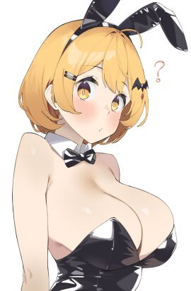 1girls ? absurd_res absurdres ahoge antenna_hair black_bowtie black_bunny_ears black_bunnygirl_costume black_bunnysuit black_hairband black_leotard black_topwear blonde-haired_female blonde_eyebrows blonde_female blonde_hair blush blush_face blush_lines blushed_face blushing_at_viewer blushing_face blushing_female bowtie breasts bunny_ears bunny_girl bunnygirl_outfit busty busty_female byeon_dha cleavage collar collarbone dot_nose embarrassed embarrassed_expression embarrassed_female female female_focus hair_between_eyes hair_ornament hair_ornaments hairband hairpin high_resolution highres hololive hololive_gen_1 hololive_japan large_breasts latex_leotard latex_topwear lean_figure leotard light-skinned_female light_skin looking_at_viewer looking_sideways looking_to_the_side medium_hair narrow_waist pointy_chin short_hair shoulders sideboob simple_background slender_body slender_waist slim_female slim_waist solo standing thin_waist topwear upper_body virtual_youtuber white_background white_collar yellow-eyed_female yellow_eyes yozora_mel