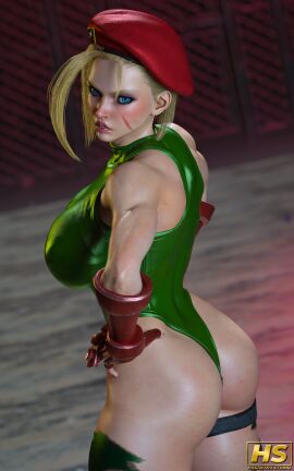 1girls 3d ass big_ass big_breasts blonde_hair blue_eyes boots breasts cammy_white capcom female hagiwara_studio solo street_fighter street_fighter_6 tagme thick_thighs tight_clothing tight_fit