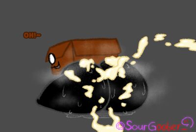 ass big_ass box box_(sourgoober) bubble_ass bubble_butt cum cum_on_ass huge_ass lewdyoshyboy object_show object_shows solo thick_thighs wide_hips