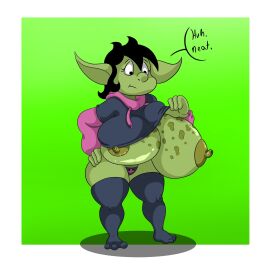 borka borka_(cartoonfan402) breasts busty cartoonfan402 female goblin goblin_female meme shortstack sweater sweater_meme