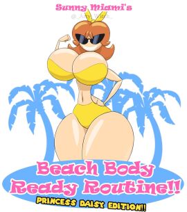 1girls artywitch ass big_ass big_breasts big_butt bikini bouncing_ass bouncing_breasts bouncing_butt breasts creaking disney doll dollification female female_focus female_only high_heels huge_ass huge_breasts knick_knack large_ass large_breasts latex mario_(series) pixar ponytail princess_daisy red_hair rubber rubber_doll solo solo_female solo_focus squeaking sunglasses sunnification sunny_miami sunny_persona text thong transformation