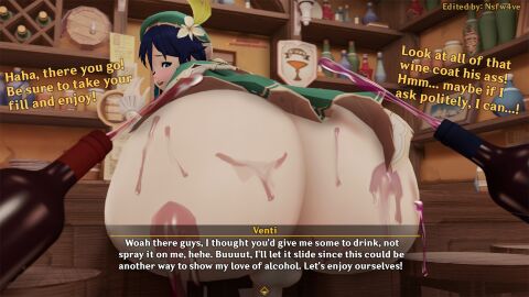 1boy 3d alcohol ass ass_bigger_than_head ass_bigger_than_torso ass_focus ass_out atool balls big_ass black_hair bottom_heavy bottomless bubble_ass bubble_butt clothing fat_ass femboy genshin_impact huge_ass hyper hyper_ass indoors large_ass looking_at_viewer looking_back male male_only massive_ass oakensfm png sitting sitting_on_chair tavern thick_ass venti_(genshin_impact) woodworksfm