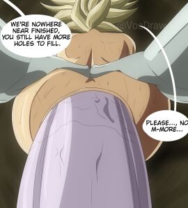 ahe_gao anal anal_sex ass big_ass big_breasts breasts bulge caulifla domination dragon_ball dragon_ball_(series) dragon_ball_super female gaping gaping_anus hard_sex huge_cock hyper_penis jiren large_ass large_breasts male monster_cock penis size_difference vosdraw