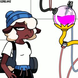 2024 2d animated anthro beanie big_breasts big_nipples blue_beanie blue_clothing blue_hat blue_headwear bouncing_breasts bovid breast_expansion breast_growth breast_growth_(enlargement) breasts caprine clothing erect_nipple erect_nipples erect_nipples_under_clothes expansion ezee_(artist) falling female furry grabbing_own_breast gym_bag hair_over_eye hand_on_hip hat headgear headwear heart huge_breasts hypnosis mammal mind_control nipple_outline nipples open_mouth perky_breasts perky_nipples purple_eyes sheep shirt solo spiral spiral_eyes t-shirt topwear track_pants white_clothing white_shirt white_topwear