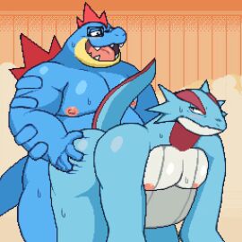 1:1 2024 acedia_crocodilia ambiguous_penetration animated anthro anthrofied ass ass_grab blue_body blue_face bodily_fluids butt_grab digital_media_(artwork) duo eyewear eyewear_only fan_character feraligatr furry generation_2_pokemon generation_3_pokemon glasses glasses_only hand_on_ass hand_on_butt loop male male/male multicolored_body nintendo nipples nude nude_anthro nude_male open_mouth overweight overweight_anthro overweight_male penetration pixel_(artwork) pixel_animation pokemon pokemon_(species) pokemorph red_body salamence sauna sauna_sex sex shohei_(smushysins) short_playtime smush-sin sweat tail two-tone_face wearing_glasses white_body white_face yellow_face