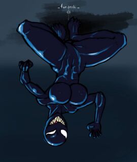 big_breasts breasts female furanshi living_clothes marvel marvel_comics sharp_teeth she-venom symbiote thick_thighs venom venom_(marvel)