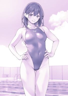 1girls absurd_res absurdres armpits bare_armpits bare_arms bare_hands bare_hips bare_legs bare_shoulders bare_skin bare_thighs belly belly_button bikini blurred_background blurry_background bowtie breasts bunny_ears closed_mouth_smile collar collarbone curvy curvy_body curvy_female curvy_figure curvy_hips dot_nose elbows exposed exposed_armpits exposed_arms exposed_legs exposed_shoulders exposed_thighs female female_focus female_only fingernails fingers grin groin hair_between_eyes hand_on_hip hand_on_own_hip hands_on_hips hands_on_own_hips high_resolution highres hourglass_figure lean_figure legs light-skined_female light-skinned_female light_skin lips long_hair looking_at_viewer looking_down looking_down_at_viewer macosee medium_breasts monochrome narrow_waist navel one-piece_swimsuit original original_art original_artwork original_character outdoors outside pale-skinned_female pale_skin pink_background pool poolside shoulders slender_body slender_waist slim_female slim_waist smile smiley_face smiling_at_viewer smirk smooth_skin solo standing swimsuit swimwear thick_thighs thigh_gap thighs thin_waist thong upper_body v-line white-skinned_female white_collar white_skin wide_hips