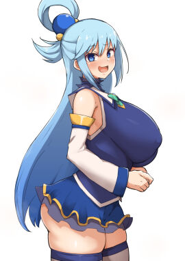 1girls 2024 2d 2d_artwork aqua_(konosuba) ass big_ass big_breasts big_butt big_thighs blue_eyes breasts erect_nipples female gigantic_breasts huge_breasts kono_subarashii_sekai_ni_shukufuku_wo! large_breasts long_hair looking_at_viewer mouth nipples open_mouth shiny_ass shiny_breasts shiny_butt shiny_hair shiny_skin side_ass solo solo_female thighs tight_clothes tight_clothing white_skin