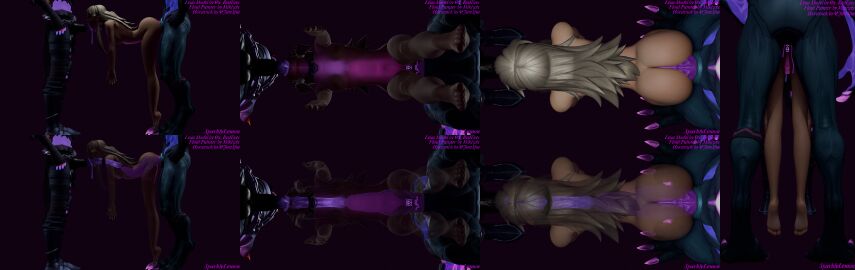 3d blender dragon_cock dragon_penis epic_games fortnite fortnite:_battle_royale knightmare_(fortnite) lexa_(fortnite) lifted lifted_by_another multiple_images off_the_ground precum princess_lexa_(fortnite) pubic_tattoo red_eyes self_upload sparklylemon spitroast storm_beast_(fortnite) twitter_link twitter_username watermark white_hair