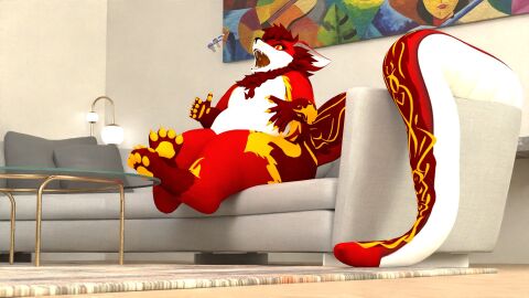 3d anthro belly blender_(disambiguation) burping canid canine canis digestion digital_media_(artwork) eyewear furry glasses hi_res inside mammal mythological_canine mythological_creature mythology overweight red slightly_chubby snoggadal vore werecanid werecanine werecreature werewolf wolf