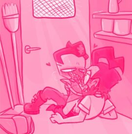 blush closet closet_sex d-blue dib_membrane holding_face invader_zim zim