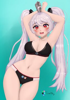 alternative_five artificial_intelligence chilean_vtuber cualthy no_sex panties red_eyes twintails underwear vtuber white_hair