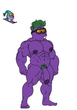 1boy bossvrayder_art flipline_studios male male_only muscular non-human non-human_only nude nude_male onion papa_louie sarge_(papa_louie) toony video_game video_game_character video_game_franchise video_games